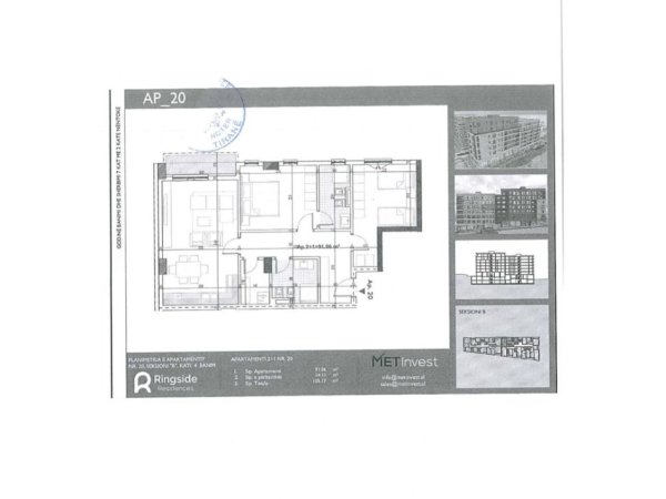 Tirane, shitet apartament 2+1+Ballkon Kati 4, 105 m² 105.170 € 