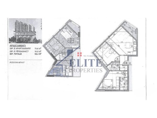 Tirane, shitet apartament 2+1+Ballkon Kati 10, 96 m² 159.060 € (Rruga Dritan Hoxha)