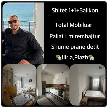Durres, shes apartament 1+1+Ballkon Kati 1, 72 m² 89.000 € (SHITET APARTAMENT 1+1 ILIRIA DURRES • Siperfaqe neto 65m2+15mverand • Siperfaqe Tot. 72 m2 • Kati 1 Apartementi ndodhet ne nje pallat te vitit 2010 ne plazh shum prane detit. Lar...