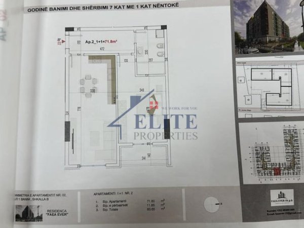 Tirane, shes apartament 1+1+Ballkon Kati 1, 84 m² 100.260 € (Color Splash Paskuqan)