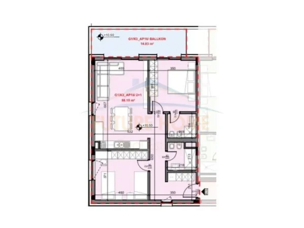 Tirane, shitet apartament 2+1+Ballkon Kati 3, 116 m² 203.600 € (Liqeni i Farkes)