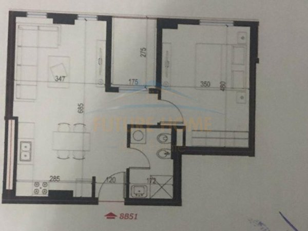 Tirane, shitet apartament 1+1 Kati 5, 70 m² 76000 € .   UNA51077