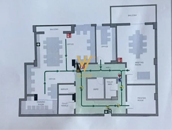 Tirane, jepet me qera zyre Kati 4, 220 m² 1.100 € (MYSLYM SHYRI)