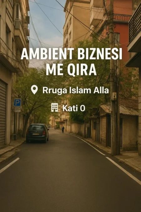 Tirane, jepet me qera ambjent biznesi Kati 0, 135 m² 150.000 Leke/Muaj (Rruga Islam Alla)