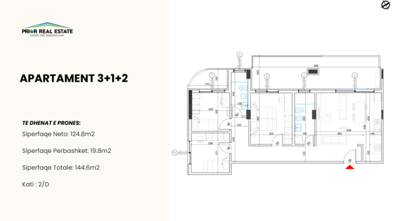 Tirane, shitet apartament 3+1+Ballkon , 145 m² (Liqeni i thate) 2000uro m2