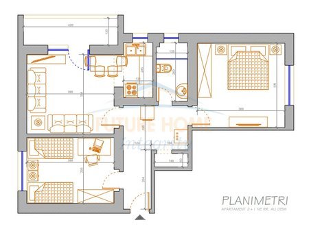 Tirane, shitet apartament 2+1 Kati 3, 78 m² 127.000 € (Ali Demi)