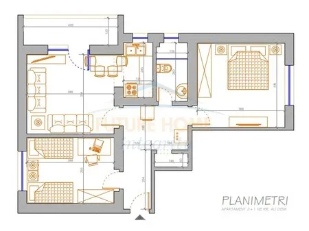 Tirane, shitet apartament 2+1 Kati 3, 78 m² 127.000 € (Ali Demi)