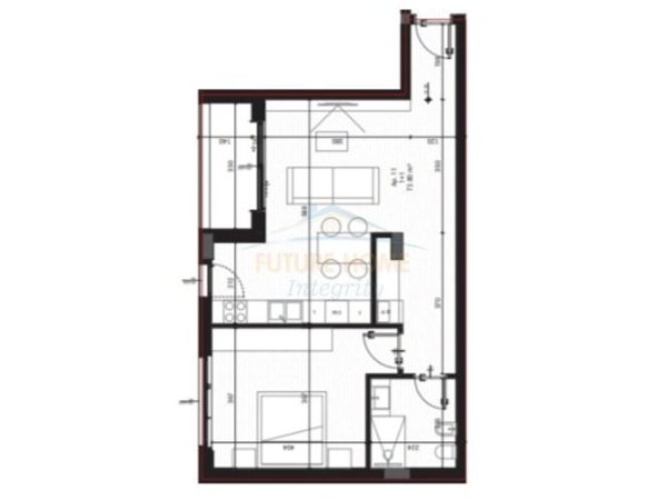 Tirane, shitet apartament 1+1 Kati 1, 86 m²