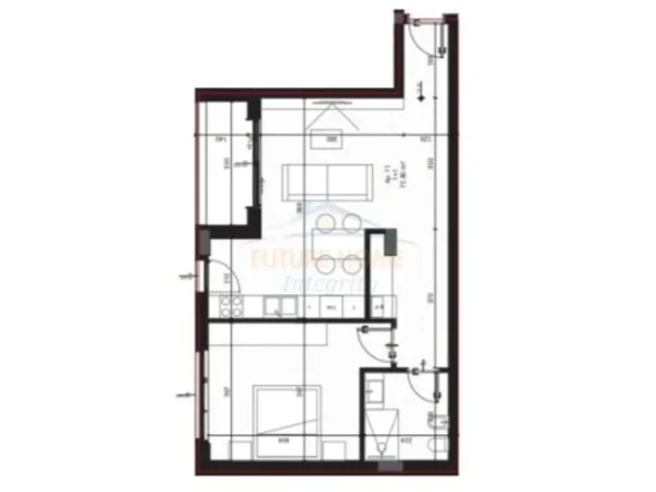 Tirane, shitet apartament 1+1 Kati 1, 86 m²