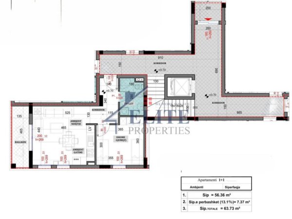 Tirane, shitet apartament 1+1+Ballkon Kati 0, 64 m² 98.782 € (Sauk i Vjeter)