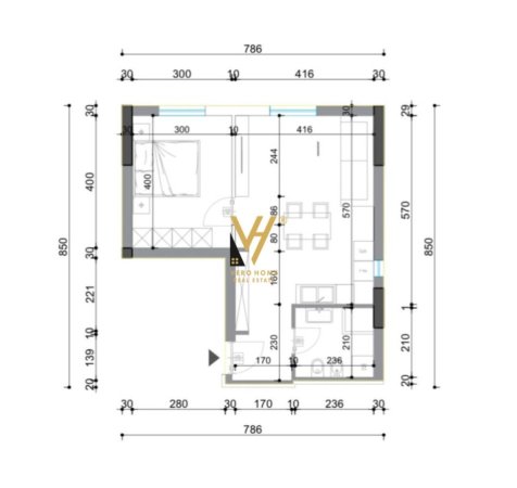 Vlore, shitet apartament 1+1+Ballkon Kati 7, 64 m² 108.800 € (VLORE)
