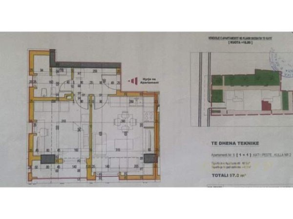 Tirane, shitet apartament 1+1+A+BLK Kati 4, 57 m² 87.000 Euro (Ish fusha e Aviacionit Tirana)