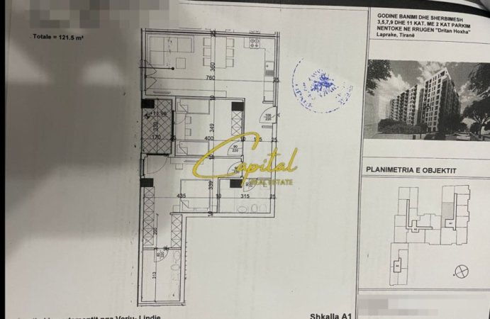 Tirane, shitet apartament 2+1 Kati 4, 121 m² 176.000 € (RRUGA DRITAN HOXHA)