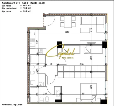 Tirane, shitet apartament 2+1 Kati 1, 95 m² 109.500 € (PASKUQAN)