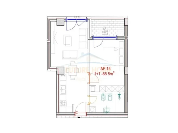Tirane, shitet apartament 1+1 Kati 3, 78 m² 130.000 € (DON BOSKO)