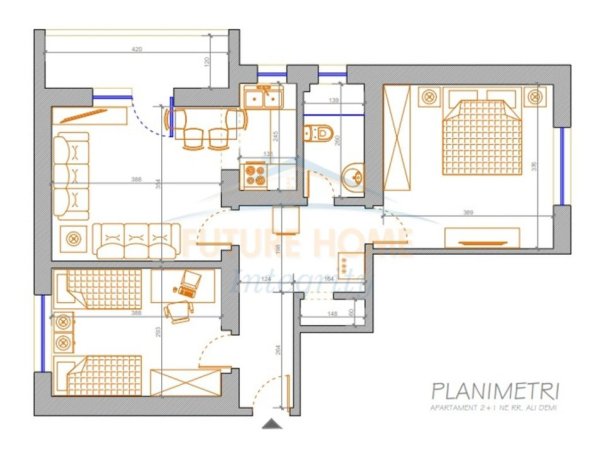 Tirane, shitet apartament 2+1+Aneks+Ballkon Kati 3, 79 m² 127.000 € (RRUGA ALI DEMI)