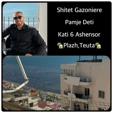 Durres, shes 1+1 Kati 6, 30 m² (Shitet Apartament Gazoniere + Ballkon Pamje Deti Pista Teuta ,Plazh)