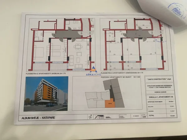 Tirane, shitet apartament 2+1+Ballkon Kati 2, 117 m² 204.000 € (NDODHET AFER RRUGES BESIM ALLA ,MISTO MAME)