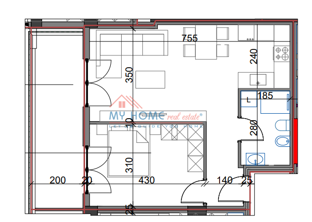 Tirane, shitet apartament 1+1+Ballkon Kati 6, 64 m² 100.000 € (Rruga e Dibres)