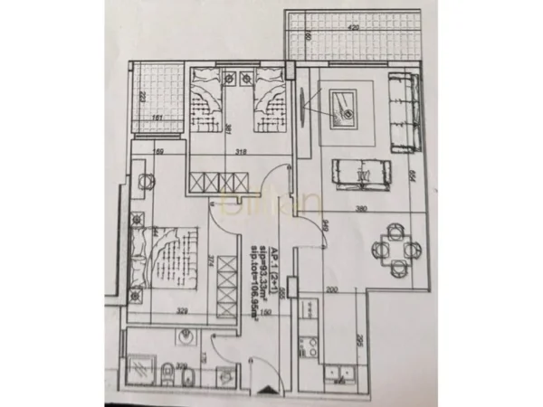 Tirane, shitet apartament 2+1+Ballkon , 107 m² 155.000 € (Astir)