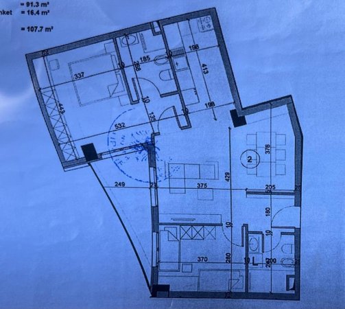 Tirane, shitet apartament 2+1+Ballkon Kati 5, 107 m² 226.170 € (Rruga Karl Gega, Tirane)