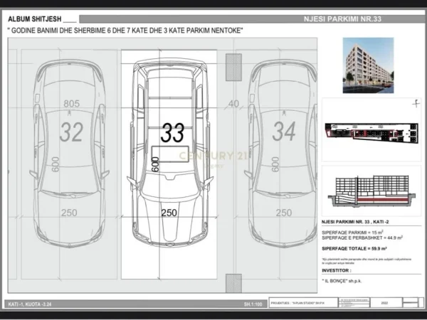 Tirane, shes apartament 2+1 Kati 6, 117 m² 186.880 € (Bulevardi Ri)