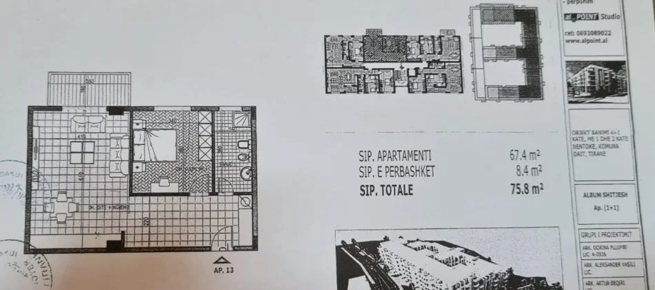 Shitet 1+1 në Fresk 1000 euro/m²