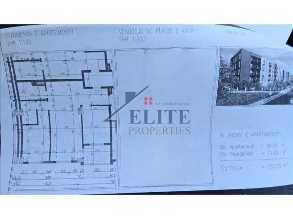 Tirane, shitet apartament 2+1+Ballkon Kati 3, 103 m² 92,475 € (Paskuqan)