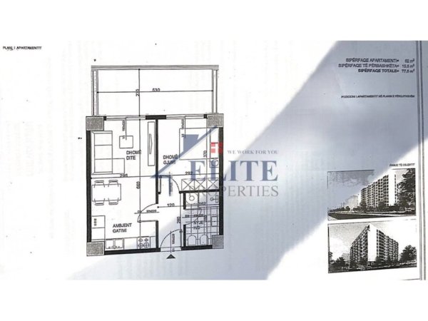 Tirane, shitet apartament 1+1+Ballkon Kati 3, 78 m² 108.500 € (Ish Fusha e Aviacionit)
