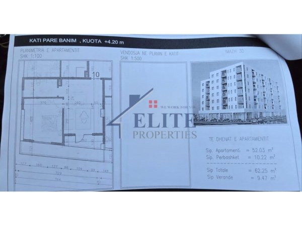 Tirane, shitet apartament 1+1+Ballkon Kati 1, 62 m² 56300 € (Bulevardi Donald Trump)