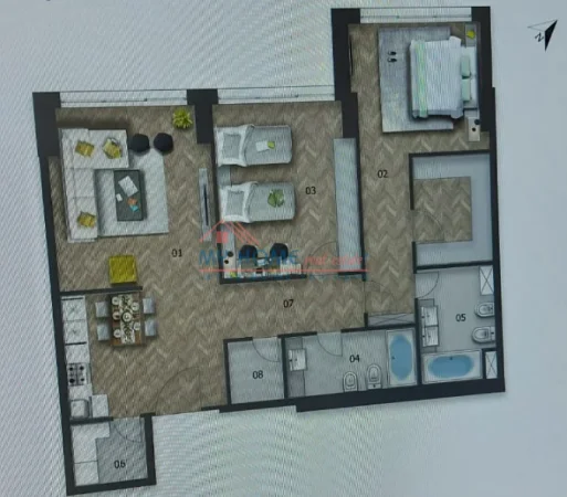 Tirane, shitet apartament 2+1 Kati 19, 143 m² 601.400 € (Rruga e Elbasanit)