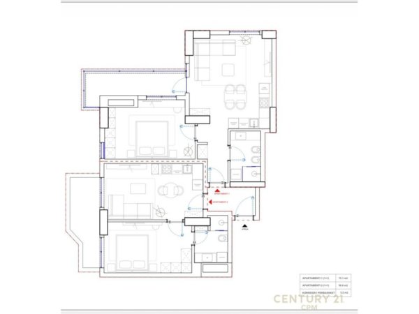 Tirane, jepet me qera ambjent biznesi Kati 10, 143 m² 2.000 € (Ish Ekspozita)