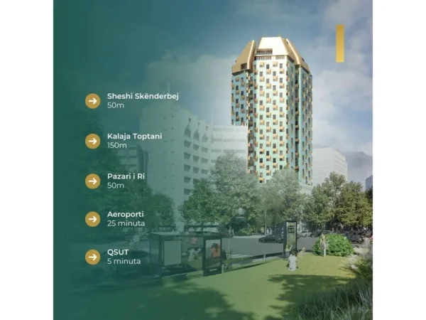 Tirane, shitet apartament 1+1+Ballkon Kati 7, 67 m² 219.000 € 