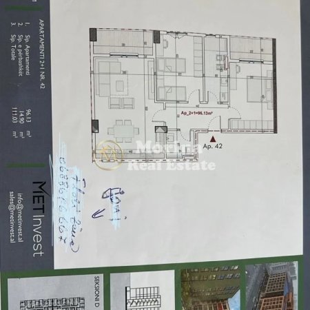 Tirane, shitet apartament 2+1 Kati 5, 111 m² 116.550 € (Pakuqan)