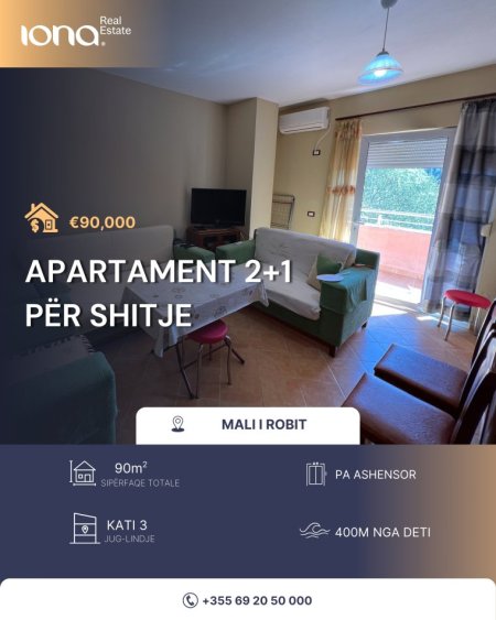 Golem, shitet apartament 2+1 Kati 3, 90 m² 90.000 € 