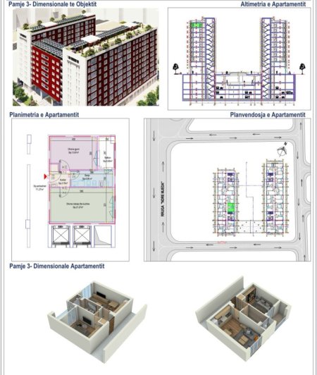 Tirane, shitet apartament 1+1+Ballkon Kati 9, 62 m² 130.650 € (KOMPLEKSI GUCE)