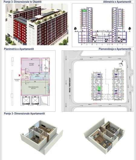 Tirane, shitet apartament 1+1+Ballkon Kati 9, 62 m² 130.650 € (KOMPLEKSI GUCE)