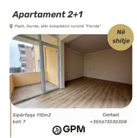 Durres, shitet apartament 2+1 Kati 7, 110 m² 88.000 Euro