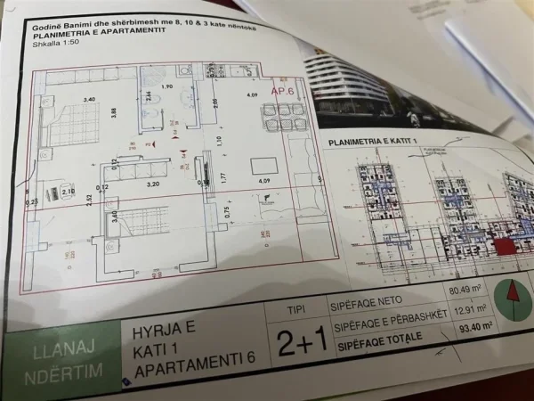 Tirane, shitet apartament 2+1 Kati 2, 93 m² 145.000 € (YZBERISHT)