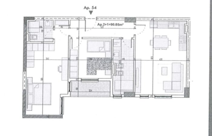 SHITET APARTAMENT  2+1 NE PASKUQAN   101.000 €