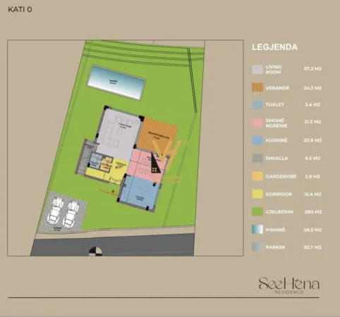 Tirane, shitet Vile 2 Katshe Kati 0, 486 m²  (MJULL BATHORE, SEEHENA)