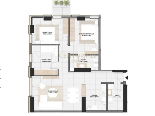 Tirane, shitet apartament 3+1+Aneks+Ballkon Kati 6, 125 m² 500.000 € (Sheshi Sekenderbej)