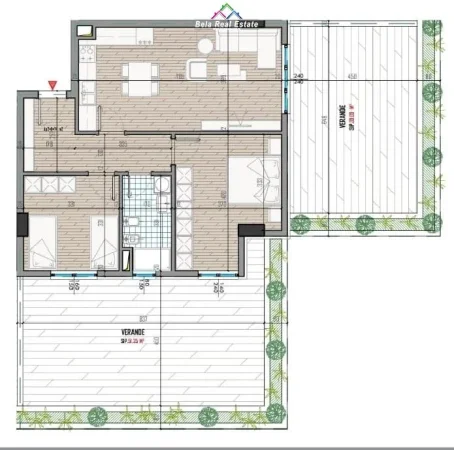 Tirane, shes apartament 2+1 Kati 1, 85 m² 129.890 € (univers city)