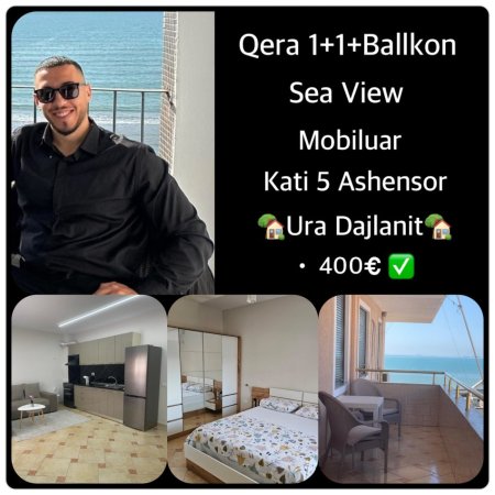 Durres, jepet me qera apartament 1+1+Ballkon Kati 5, 70 m² 400 € (Qera Apartament Sistemin 1+1 me ballkon te madh PAMJE DETI SEA VIEW Ura Dajlanit, PLAZH +355 069 20 39 456 • 400€ )