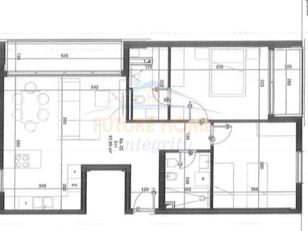 Tirane, shitet apartament 2+1+Ballkon Kati 2, 115 m² 231.000 € (MJULL BATHORE)