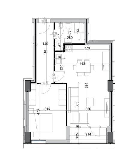 Tirane, shitet apartament 1+1+Ballkon Kati 1, 76 m² 215.000 € (Rruga tish dahija)