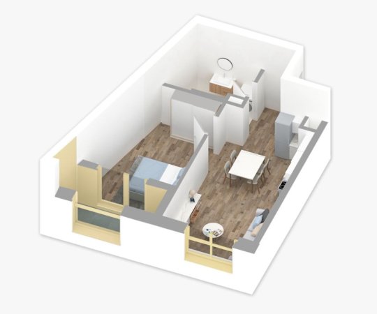 Tirane, shes apartament 1+1+Ballkon 60 m² 90.000 € (rruga pasho hysa)