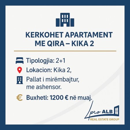 🏠KERKOHET APARTAMENT ME QIRA – KIKA 2 📍