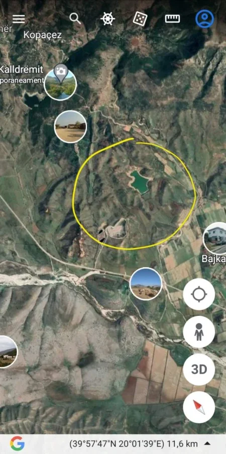 Delvine(Pllake), toke b. Sip, 50 Ha,5 €/m2 + 28Ha, 7€ m2