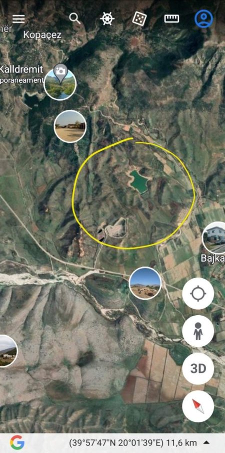 Delvine(Pllake), toke b. Sip, 50 Ha,5 €/m2 + 28Ha, 7€ m2